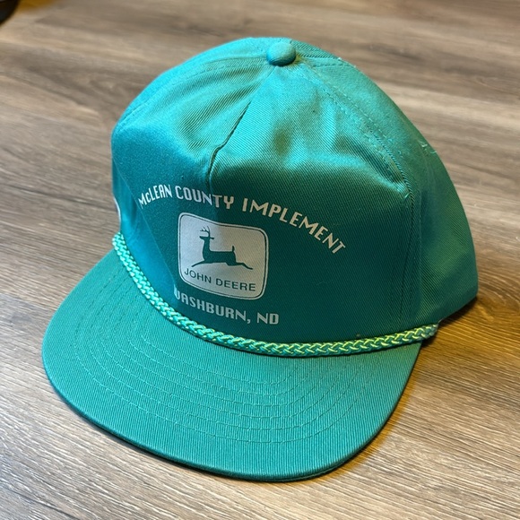 Vintage John Deere Snapback / Trucker Style / Rope / Teal - Picture 2 of 7